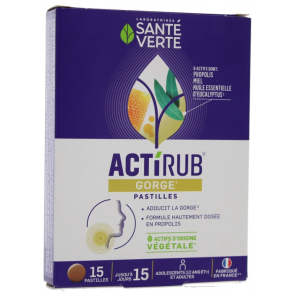 SANTE VERTE Actirub Pastilles boite de 15