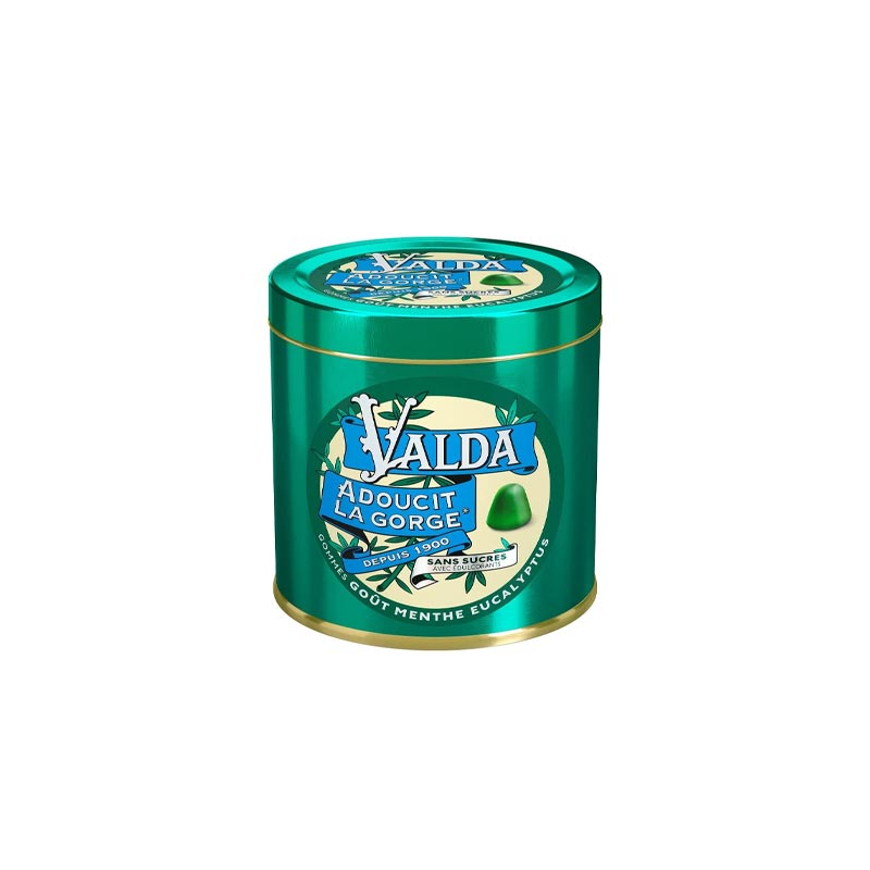 VALDA Gommes Sans Sucre Menthe Eucalyptus boite de 50