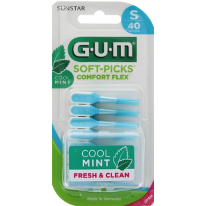 GUM Soft-Picks Comfort Flex Cool Mint 40 Unités Taille : S