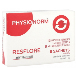 IMMUBIO Physionorm Resflore Ferments Lactiques 8 Sachets