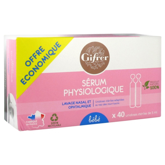 GIFRER Sérum Physiologique 5ML boite de 40