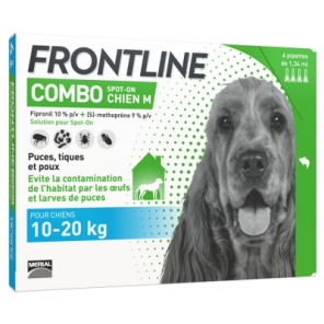 FRONTLINE Combo Chien M (10-20KG) Pipettes boite de 4