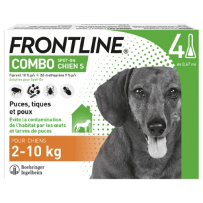 FRONTLINE Combo Chien S (2-10KG) Pipettes boite de 4