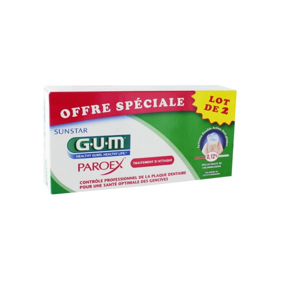 GUM Paroex Dentifrice Gel 2x75ML