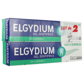 ELGYDIUM Dentifrice Dents Sensibles Gel 2x75ML