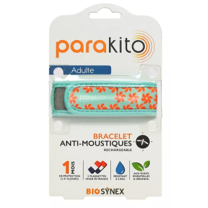 PARAKITO Bracelet Anti-Moustiques Adulte Rechargeable Etoiles