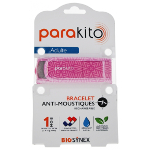 PARAKITO Adulte Bracelet Anti Moustiques Rechargeable Violet