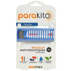 PARAKITO Adulte Bracelet Anti Moustiques Rechargeable Marin