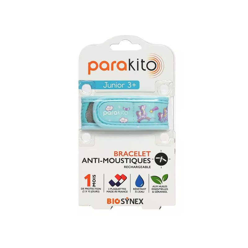 Parakito Bracelet Antimoustique Rechargeable Junior 1 Licorne