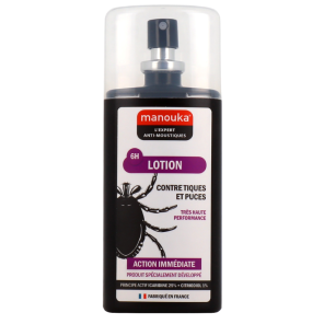 MANOUKA Lotion Anti-Tiques et Puces 75ml