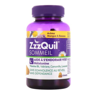 ZZZQUIL Sommeil Gommes Mangue Banane boite de 60