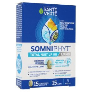 SANTE VERTE Somniphyt Total Nuit LP 8H 1,9MG Comprimés boite de 15