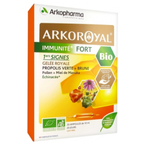 ARKOPHARMA Arkoroyal Immunité Fort 1ers Signes Ampoules boite de 20