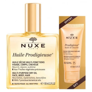 NUXE Huile Prodigieuse 100ML + Huile de Douche Prodigieux 30ML OFFERTE