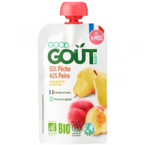 GOOD GOUT Purée De Fruit Pêche Poire 120g