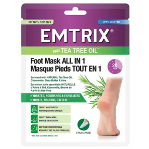 EMTRIX Masque Pieds tout en 1 - 1 Paire - Pieds Secs, Talons Fendillés