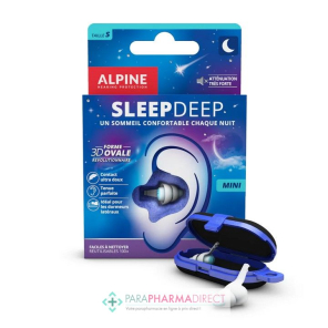 ALPINE Bouchons d'Oreilles SleepDeep Mini Taille S - 1 Paire