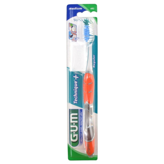 GUM Brosse à Dents Technique + Medium Normale n°492