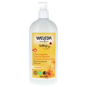 WELEDA Baby Crème Lavante Corps et Cheveux Calendula 400 ml