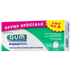 GUM Original White Dentifrice 2x75ML