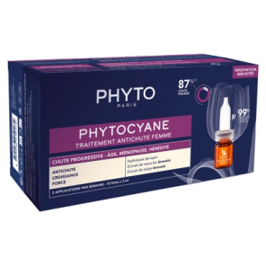 PHYTO Phytocyane TraitementT Anti-Chute Progressive Femme Ampoules boite de 12