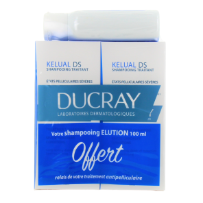 DUCRAY Kelual DS Shampooing Traitant x2 + shampooing Elution 100 ml