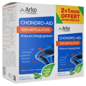 Chondro-Aid 100% Articulation 120 Gélules + 60 Gélules Offertes