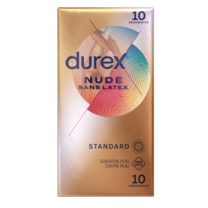 DUREX Préservatif Standard Nude Sans Latex 10 préservatifs