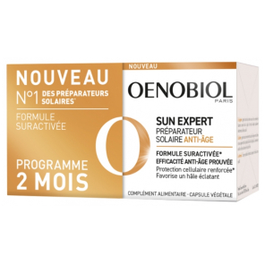 OENOBIOL Sun Expert Préparateur Solaire Anti-Âge Capsules boite de 2X30