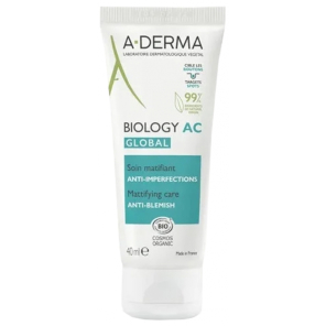 A-DERMA Biology AC Global Soin Matifiant Anti-Imperfections Bio 40 ml