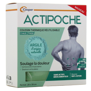 ACTIPOCHE Coussin Thermique Dos et Ventre à l'Argile