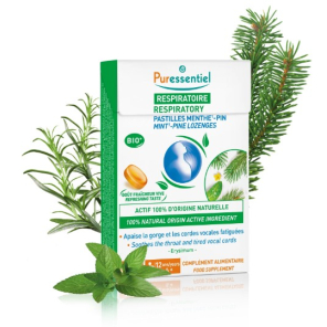 PURESSENTIEL Pastilles Respiratoire Menthe¹-Pin 20 pastilles