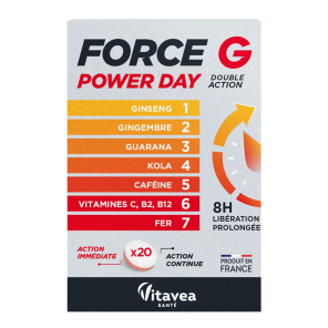 FORCE G Power Day Double Action 20 Comprimés