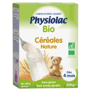 PHYSIOLAC Céréales Bio Nature dès 4 Mois 200G