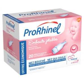 PRORHINEL Embouts Jetables Souples pour Mouche-Bébé boite de 20