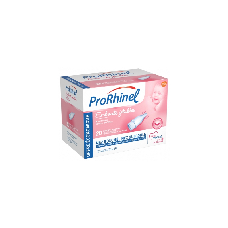 ProRhinel Embouts jetables souples pour mouche-bébé x 20