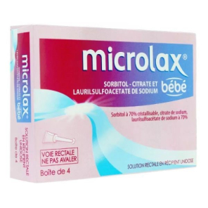 MICROLAX Bébé Solution Rectale Canules Unidose boite de 4