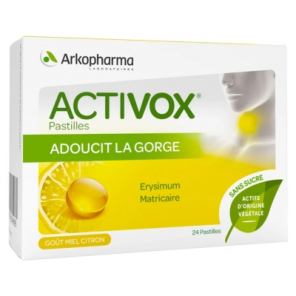 ARKOPHARMA Activox Pastilles Arôme Miel Citron boite de 24