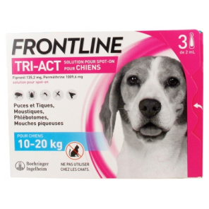 FRONTLINE Tri-Act Chien 10-20KG Pipettes boite de 3