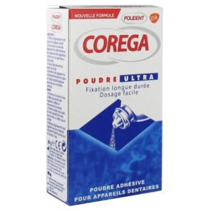 Polident Corega Poudre Ultra Poudre Adhésive Pour Prothèses Dentaires 40 g