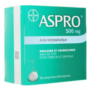 Aspro 500mg 36 comprimés effervescents