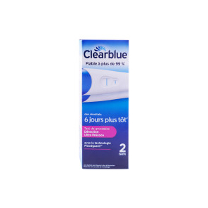 CLEARBLUE Test De Grossesse Détection Ultra-précoce Boite de 2