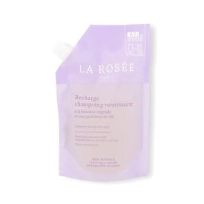 LA ROSEE Éco-recharge Shampoing Nourrissant Kératine Végétale & Protéines De Blé 400ml