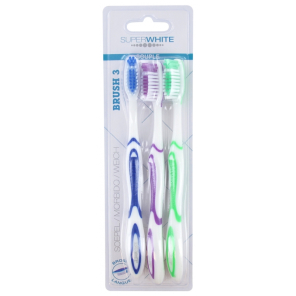 SUPERWHITE Original Brush 3 Brosses à Dents Souple X3