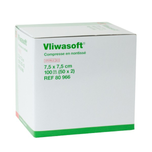 LOHMANN VLIWASOFT Compresses Non Tissées Stériles 7,5X7,5CM Boite de 50