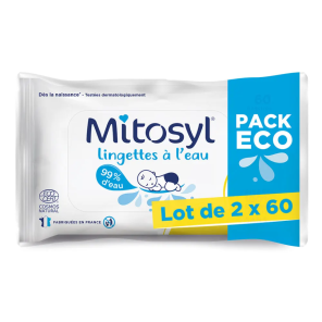 MITOSYL Lingettes à l'eau 2x60