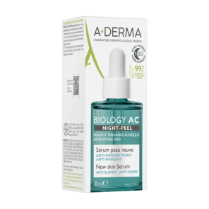 A-DERMA BIOLOGY AC SERUM NIGHT PEEL 30ML