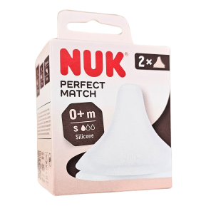 NUK 2 Tètines Perfect Match en silicone souple Taille : S