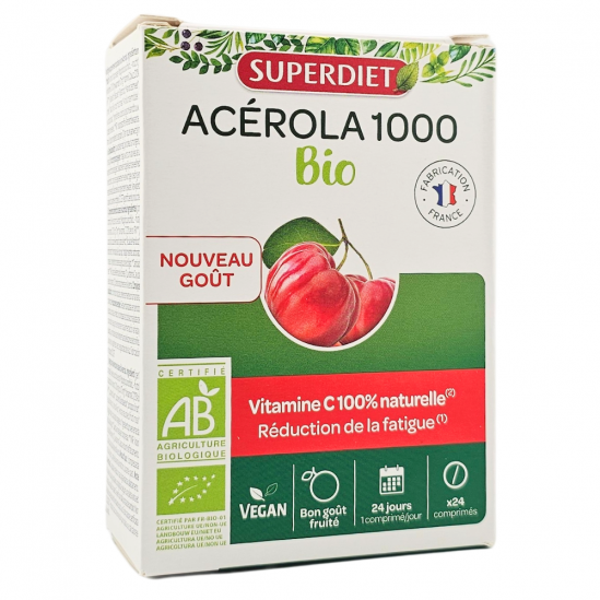 SUPERDIET Acérola 1000 Boite de 24 Comprimés