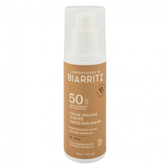 BIARRITZ Crème Solaire Teintée SPF 50 Beige 50ml